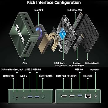 Amazon.com: Bmax B6 Power Mini PC 1TGB NVME SSD/16GB LPDDR4
